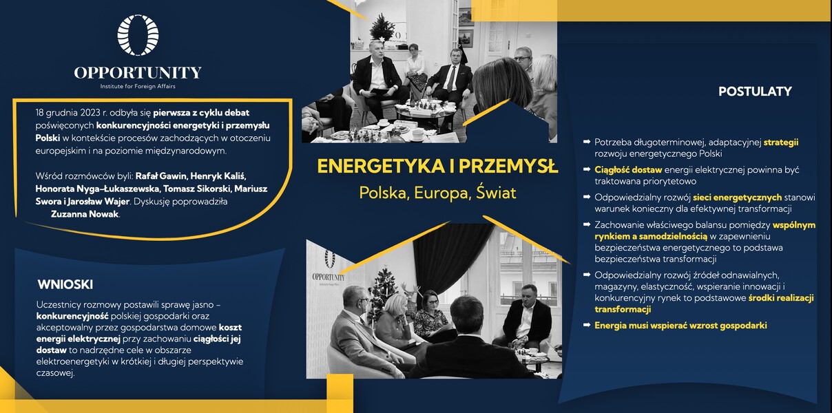 Debata o wizji szansach polskiej energetyki